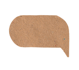 Oval Kraft Cardboard Speech Balloon for Quotes