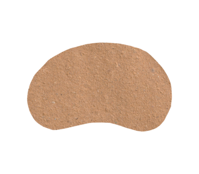 Oval Brown Kraft Paper Texture Cutout Isolated on Transparent - Powered by Adobe