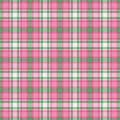 Pink gingham plaid pattern background. Seamless pastel pink and green checkered design, perfect for fabrics, scrapbooking, stationery, and cute digital projects with a soft vintage aesthetic.