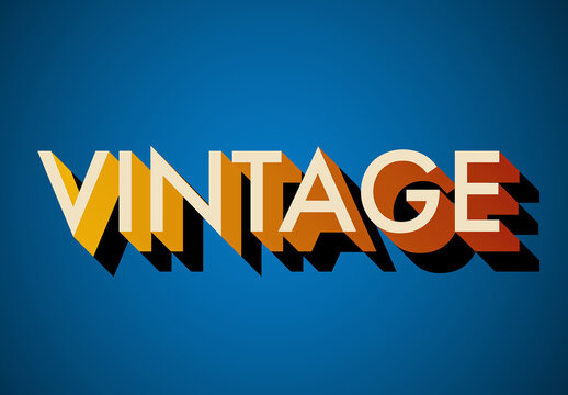 Retro Text Effect