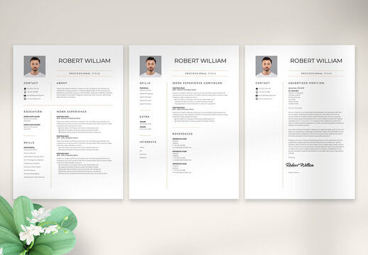Simple Corporate Resume Kit for Illustrator