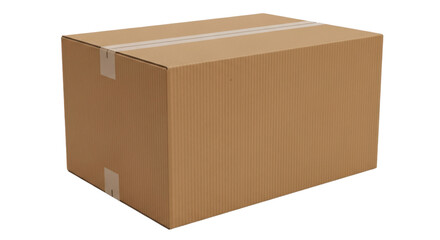 Brown cardboard box with tape for shipping and packaging solutions