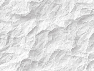 Obraz premium Close up of a textured white crumpled paper surface with shadows and light creating patterns and depth.