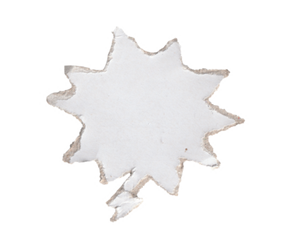 Rectangular Ripped Paper Text Box or Speech Bubble with Grunge Edges