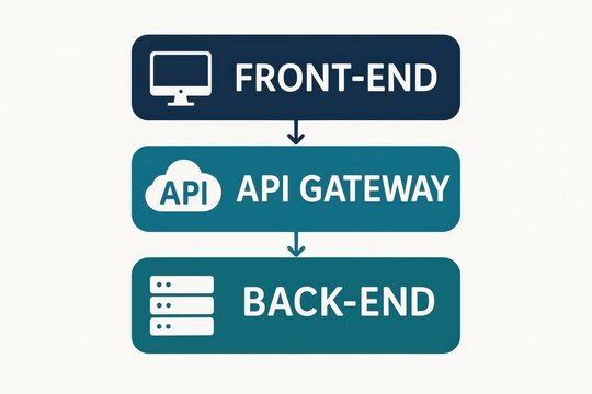 Streamlined interface architecture including front end design API gateway integration and back end server management optimized for seamless user experience and efficient data flow