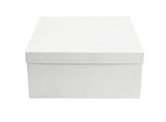 Closed White Textured Rectangular Storage Box