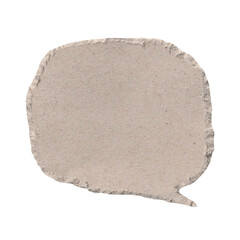Square White Grunge Paper Chat Bubble Isolated