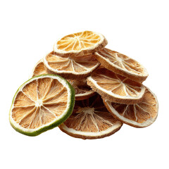 Dried Citrus Delights: A close-up shot presents a captivating assortment of dehydrated citrus slices, showcasing the vibrant colors and intricate textures. These flavorful ingredients.