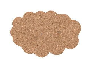 Scalloped Brown Paper Cloud Label Texture