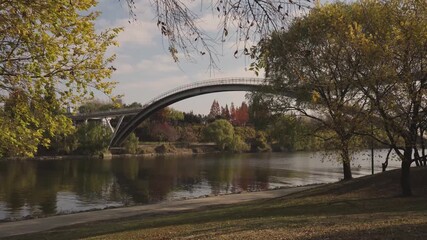 Seonyudo in Seoul, South Korea during Autumn, with Bridge and Han River under Clear Blue Sky – November 26, 2025
