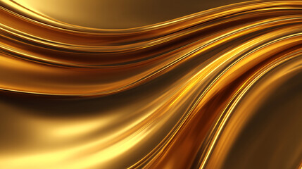 Smooth gold metallic wave elegant background design