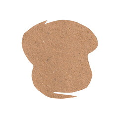 Textured Brown Paper Chat Bubble Isolated on Transparent