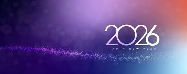 2026 Happy New Year, Modern Background