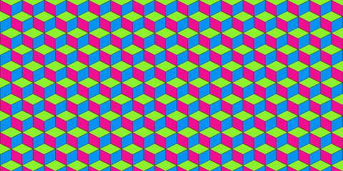 3d geometric pattern design. Abstract background with seamless texture. Art illustration