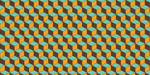 Art illustration. 3d geometric pattern with seamless texture. Abstract background design 