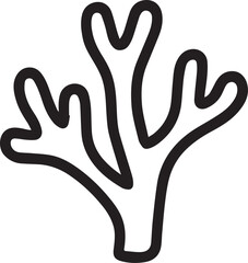 Obraz premium An abstract illustration of a delicate coral branch, symbolizing the beauty and fragility of marine ecosystems.