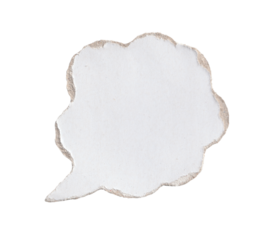 Oval Shaped Crumpled White Paper Speech Balloon Texture