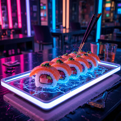 sushi with salmon