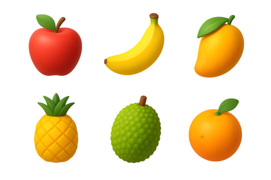 Set of fresh fruits and vegetables illustration