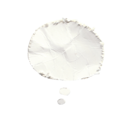 Creative White Cosmetic Cream Smear in Thought Bubble Shape
