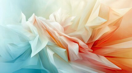 An abstract image featuring folded fabric in a gradient of colors, creating a soft and textured effect.