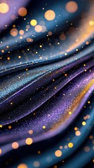 An abstract image of flowing fabric with a bokeh effect, creating a luxurious and elegant background.