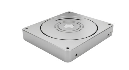 Fototapeta premium 3d hdd icon silver isolated on white background