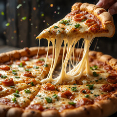 pizza with mushrooms