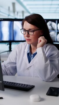 Female Doing Doing Radiology Knee X-Ray Diagnosis