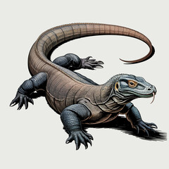 A strikingly detailed and realistic illustration of a lizard, showcasing the intricate textures and natural beauty of this fascinating reptile.