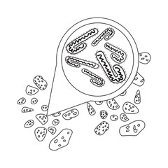 marburg virus in bat droppings line icon