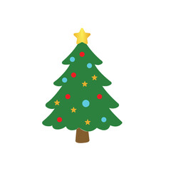 christmas tree isolated on white