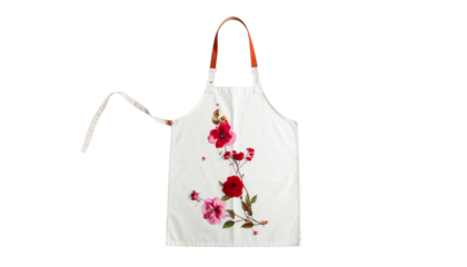 Colorful aprons on a white background