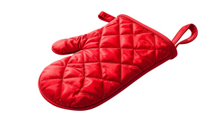 Heat-resistant gloves kitchen utensils on white background