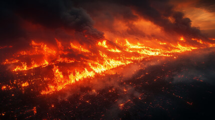 Wildfires engulf landscapes, threatening communities and vegetation