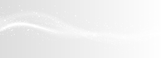 Naklejka premium Elegant white background with soft swirling patterns and delicate snowflakes.Texture of cold winter wind. Light effect for advertising, holidays, cards, gifts. 