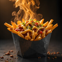 fried chicken with fries