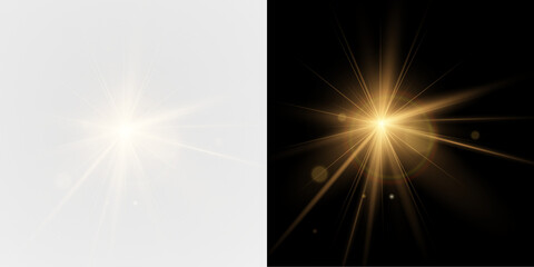 Glow isolated white transparent light effect, sun light with lens flare effect. Sun flush, Overlays, light, Sun,PNG sunlight