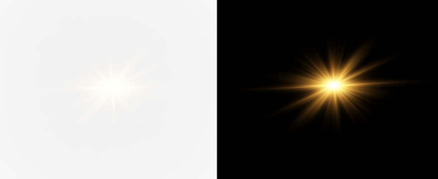 Sun, light, sunshine, sunlight, flare with shine ray glow in PNG format, perfect overlay for transparent PNG