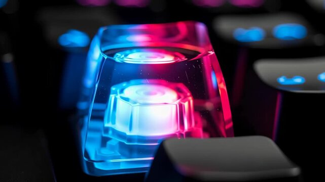 Macro Shot Clear Illuminated Mechanical Keyboard Keycap RGB Light