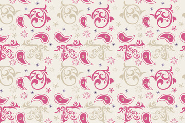 Elegant traditional Indian seamless pattern featuring ornate linework and regal gold accents, perfect for luxury weddings, cultural events, and festive décor.