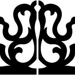 black vector illustration framing design