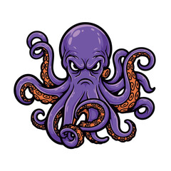 Obraz premium A bold tribal-style skull illustration with sharp flaming accents, perfect for edgy artwork and strong graphic themes