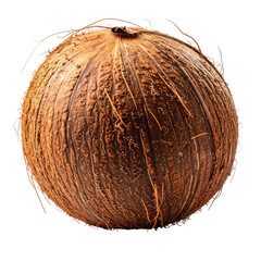 Whole, textured, fibrous, brown fruit