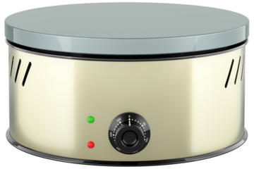 Pancake maker or crepe maker, transparent background