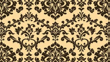 Seamless retro damask pattern