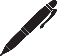 Classic pen vector illustration representing writing education and office stationery supplies