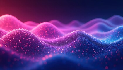 Neon Curved Line Motion Creating Surreal Dimensional Space