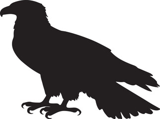 Vector eagle soaring majestically with outstretched wings, symbolizing freedom, power, and national pride