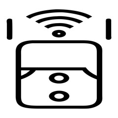 A smart home device outline background